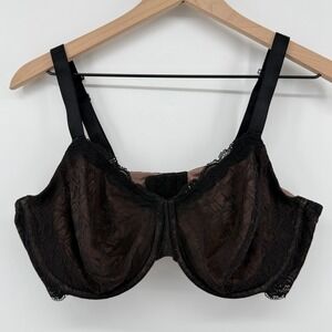 Wacoal Vivid Encounter Convertible Lace-Trim Bra 855295 40D Taupe Black Unlined